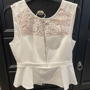 NWT BCBG MAXAZRIA Off White Ives Shirt